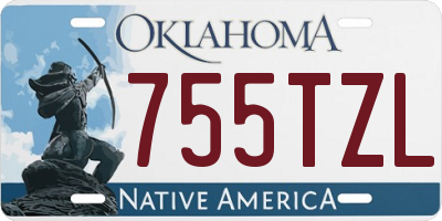 OK license plate 755TZL