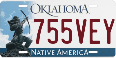 OK license plate 755VEY