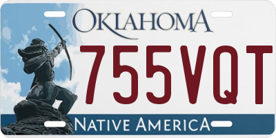 OK license plate 755VQT