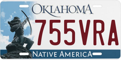 OK license plate 755VRA
