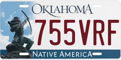 OK license plate 755VRF