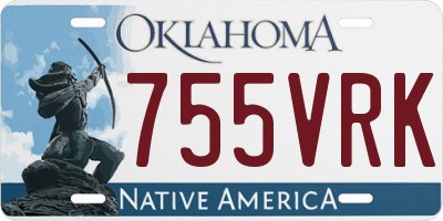 OK license plate 755VRK