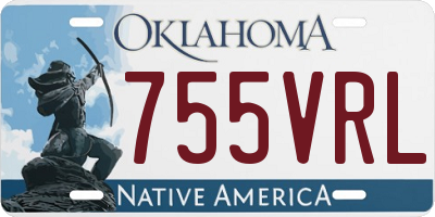 OK license plate 755VRL