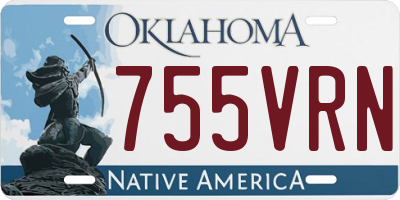 OK license plate 755VRN
