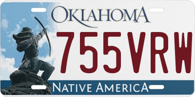 OK license plate 755VRW
