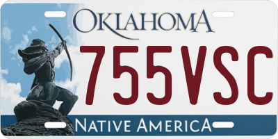 OK license plate 755VSC