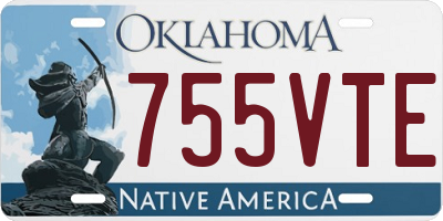 OK license plate 755VTE