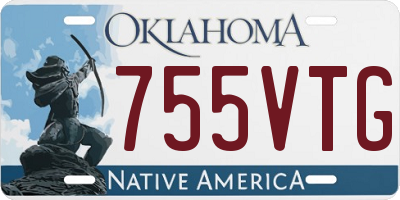 OK license plate 755VTG