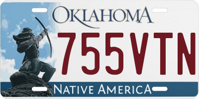 OK license plate 755VTN