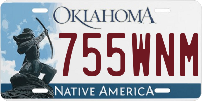 OK license plate 755WNM