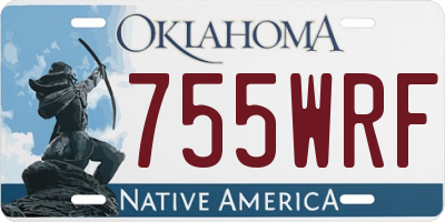 OK license plate 755WRF