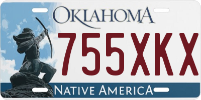 OK license plate 755XKX