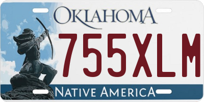 OK license plate 755XLM