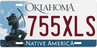 OK license plate 755XLS