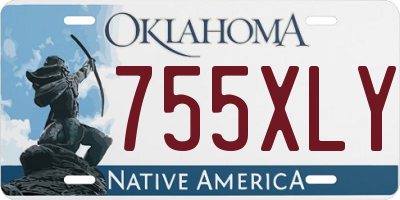 OK license plate 755XLY
