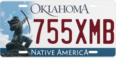 OK license plate 755XMB