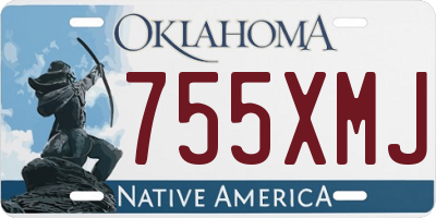 OK license plate 755XMJ