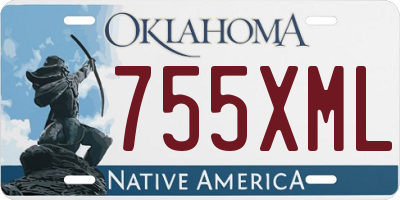 OK license plate 755XML