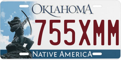 OK license plate 755XMM