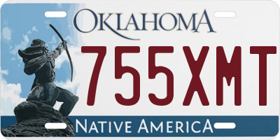 OK license plate 755XMT