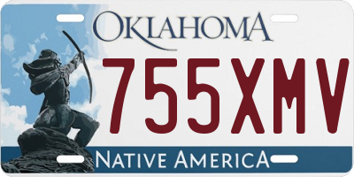 OK license plate 755XMV