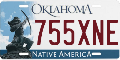 OK license plate 755XNE