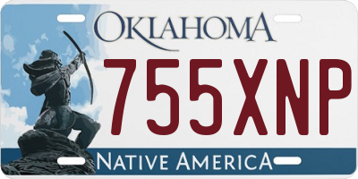 OK license plate 755XNP