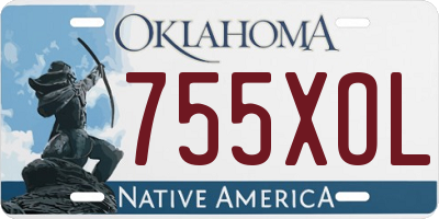 OK license plate 755XOL