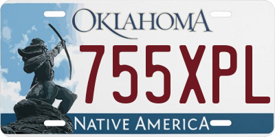 OK license plate 755XPL