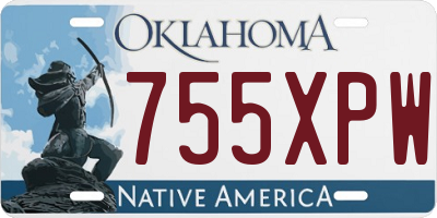 OK license plate 755XPW