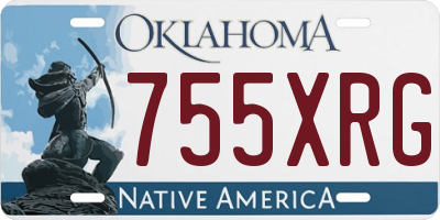 OK license plate 755XRG