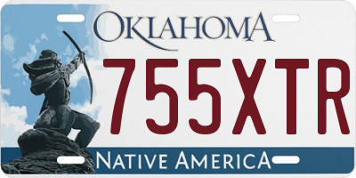 OK license plate 755XTR