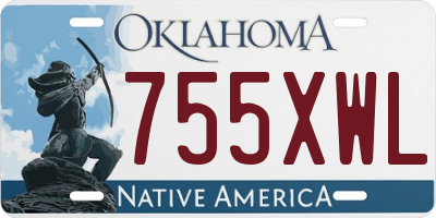 OK license plate 755XWL