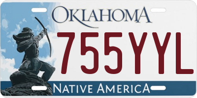 OK license plate 755YYL