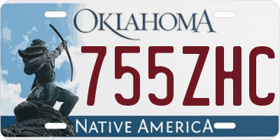 OK license plate 755ZHC