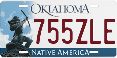 OK license plate 755ZLE