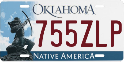 OK license plate 755ZLP
