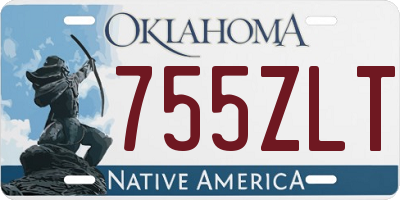 OK license plate 755ZLT