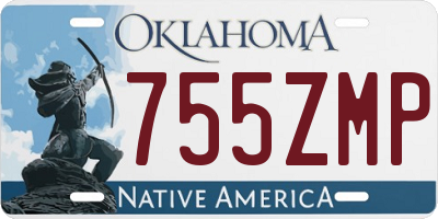 OK license plate 755ZMP