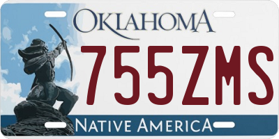OK license plate 755ZMS
