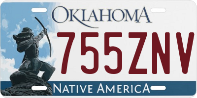 OK license plate 755ZNV