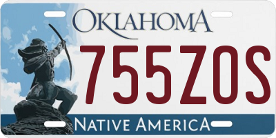 OK license plate 755ZOS