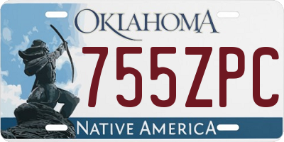 OK license plate 755ZPC
