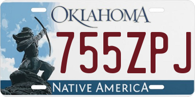 OK license plate 755ZPJ