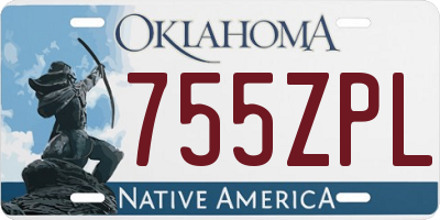 OK license plate 755ZPL