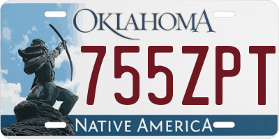 OK license plate 755ZPT
