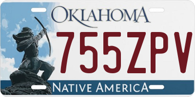 OK license plate 755ZPV