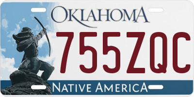 OK license plate 755ZQC