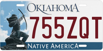 OK license plate 755ZQT