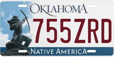 OK license plate 755ZRD